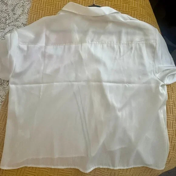 Express Floral Satin Button-Up Blouse | Size XL | NWT - Picture 5 of 5